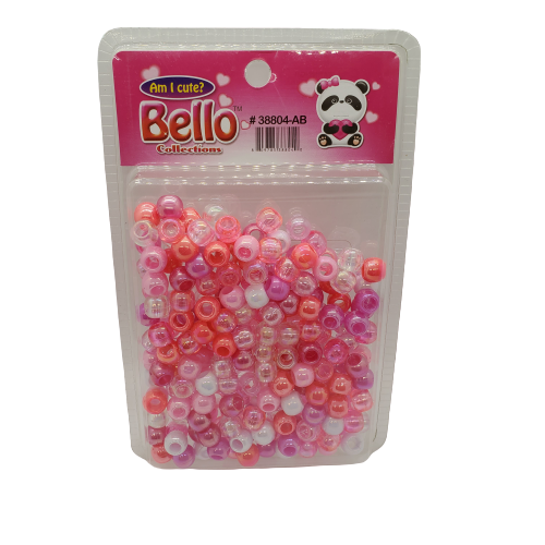 Bello Collections Beads-Assorted Pink Tones #38804AB - Beauty Bar & Supply