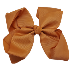 Fabric Nylon Bow 5&quot; Rust - Beauty Bar & Supply