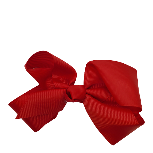Fabric Nylon Bow 5&quot; Red - Beauty Bar & Supply