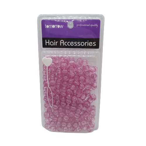 Tomorrow Large Bead Pink Clear Glitter #TBR622GHP - Beauty Bar & Supply