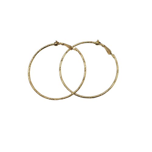 Earrings-24 KT Gold Plated-Clip On Hoops NPK207 - Beauty Bar & Supply