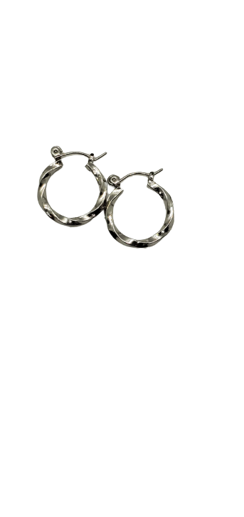 Earrings-Silver Hoops Fashion - Beauty Bar & Supply