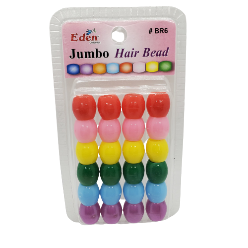 Eden Collection Jumbo Hair Beads-BR6 - Beauty Bar & Supply