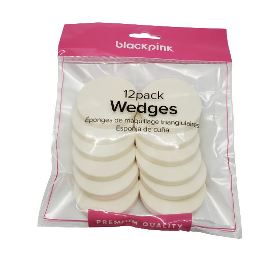 BlackPink Premium Quality Sponge Wedges-12 Pack BPWG003 - Beauty Bar & Supply