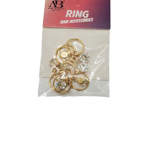 Ana Beauty Accessories Circle with Single Rhinestone Charm ABD0533GS - Beauty Bar & Supply