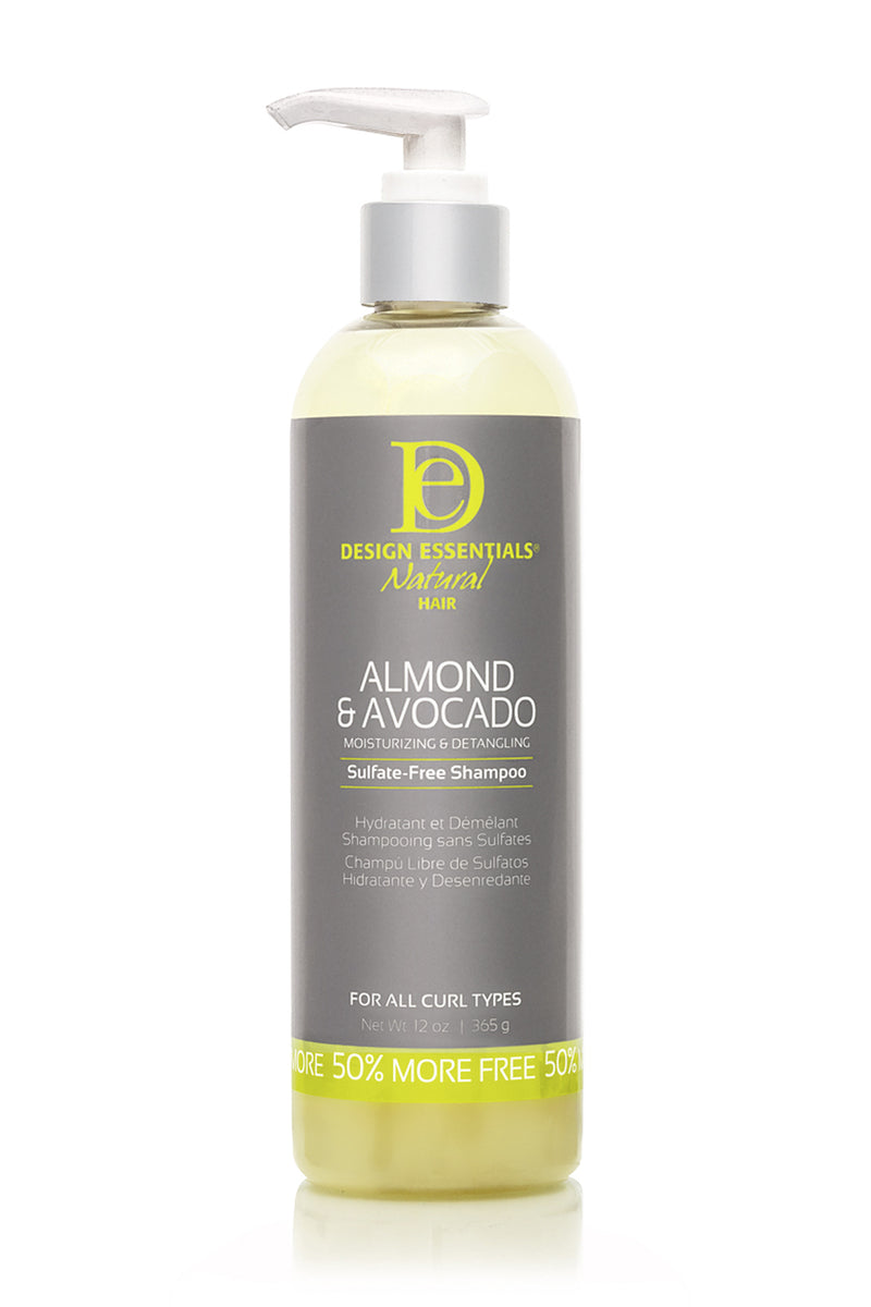 Design Essentials Natural Almond &amp; Avocado Moisturizing &amp; Detangling Sulfate Free Shampoo - Beauty Bar & Supply