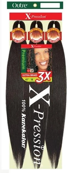 X-pression Xpression Expression 100% Kanekalon 3X Braiding Hair