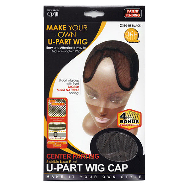Qfitt Center Parting Invisible Lace Front U Part Wig Cap #5015 - Beauty Bar & Supply