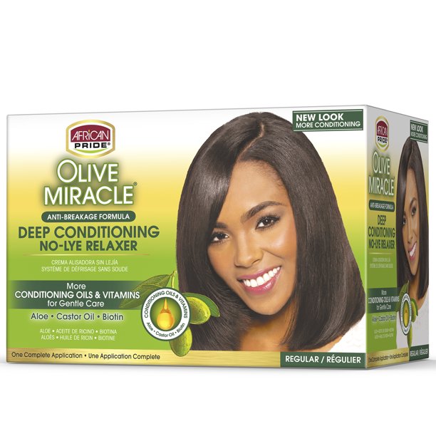 Africa Pride Olive Miracle Deep Conditioning No-Lye Regular Relaxer - Beauty Bar & Supply