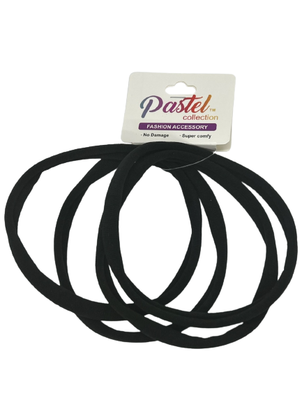 Pastel Collection Large Nylon Black Elastic Bands ET00923BK - Beauty Bar & Supply