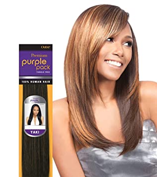 Outre 100% Human Hair Purple Pack Yaki Weave - Beauty Bar & Supply