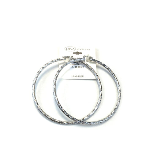 Diva Aluminum Hoop  Earring 100S AH2100S - Beauty Bar & Supply