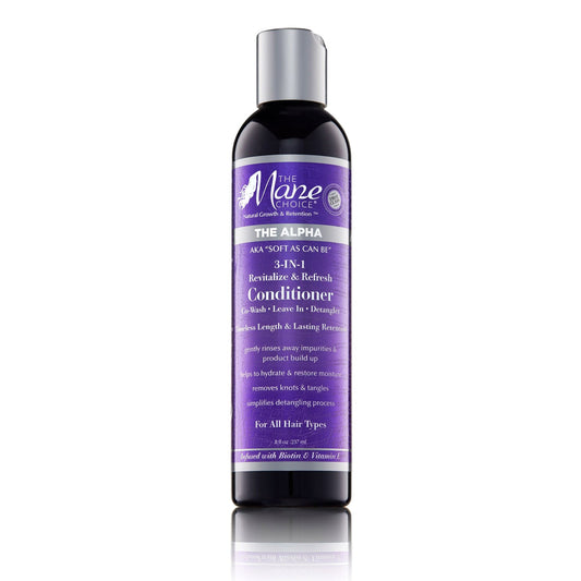 The Mane Choice The Alpha Soft As Can Be Revitalize &amp; Refresh 3-in-1 Co-Wash, Leave In, Detangler - Beauty Bar & Supply