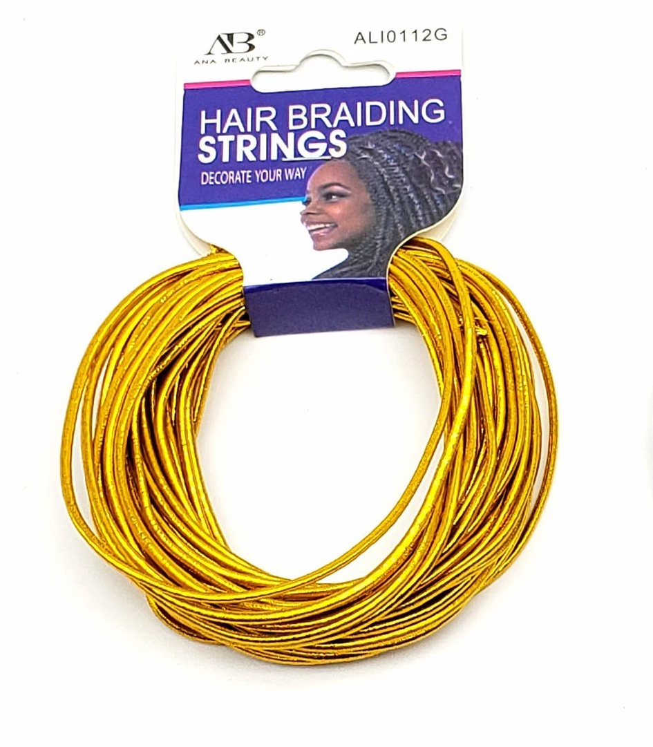 Ana Beauty Hair Braiding Strings-Gold ALI0112G - Beauty Bar & Supply