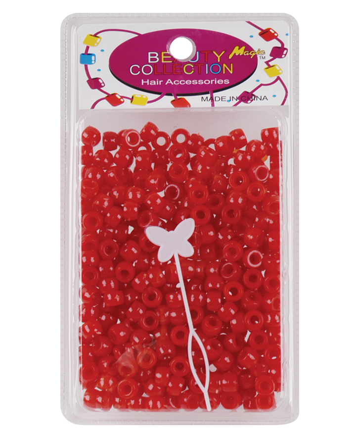 Beauty Collection Round Bead 8mm Red - Beauty Bar & Supply