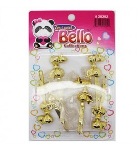 Bello Collections Hair Barrette-Gold Glitter 20202 - Beauty Bar & Supply