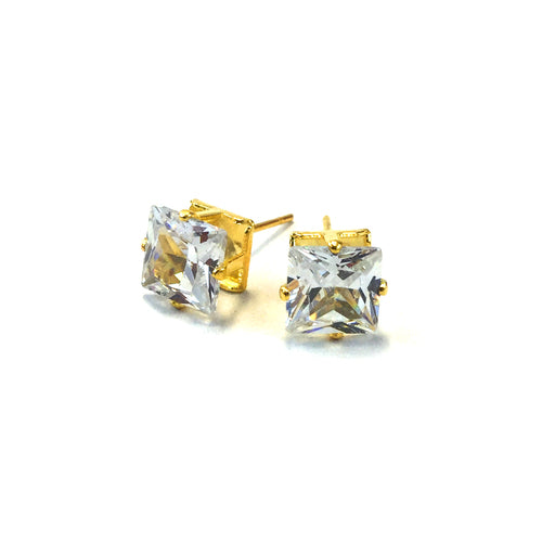 Natural CZ Stud Earrings CQG7 - Beauty Bar & Supply