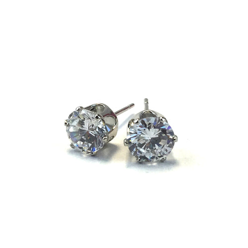 Natural CZ Stud Earrings CRS7 - Beauty Bar & Supply