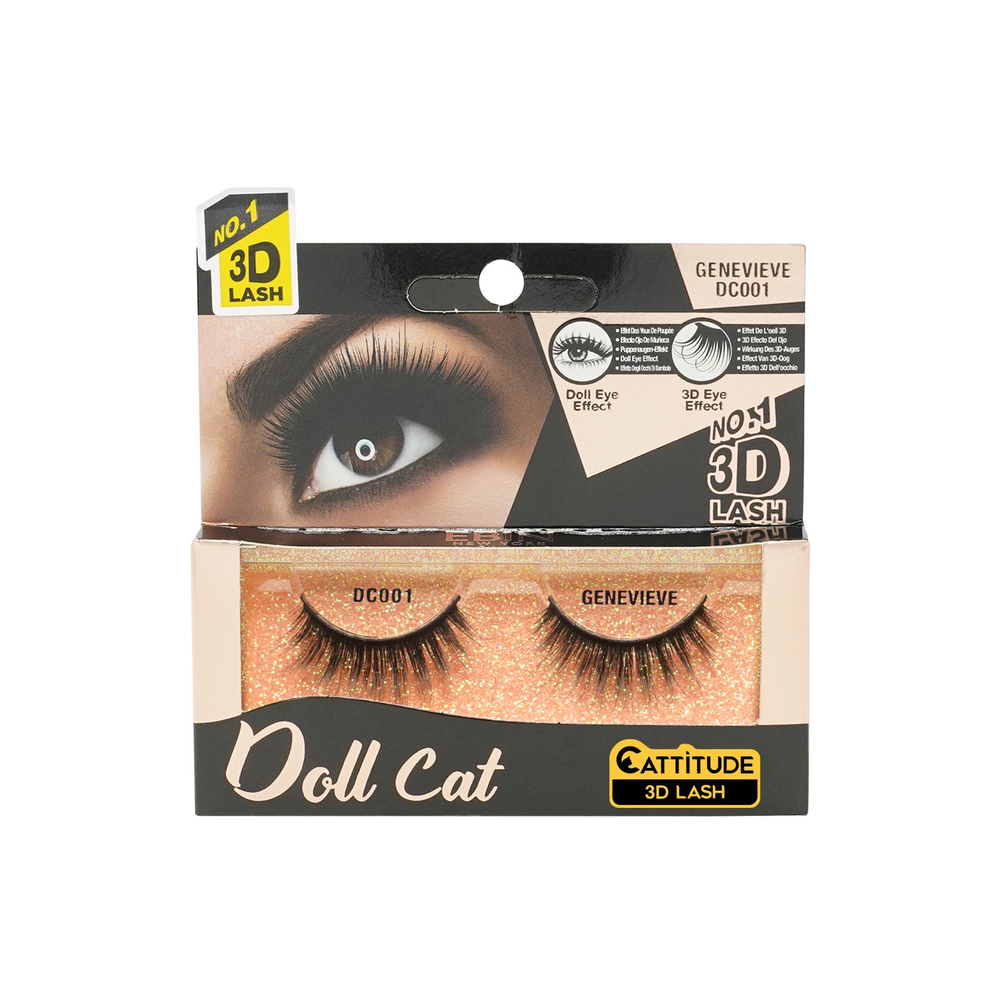 Ebin New York Doll Cat 3D Eye Lashes-Genevieve - Beauty Bar & Supply