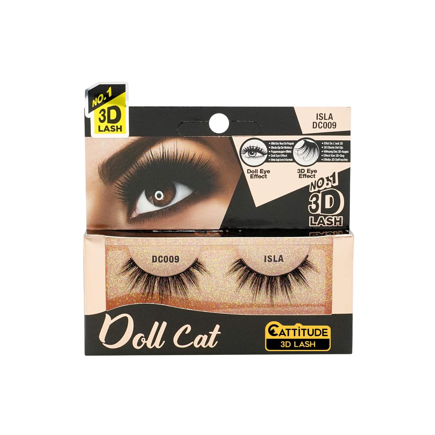 Ebin New York Doll Cat 3D Eye Lashes-Isla - Beauty Bar & Supply