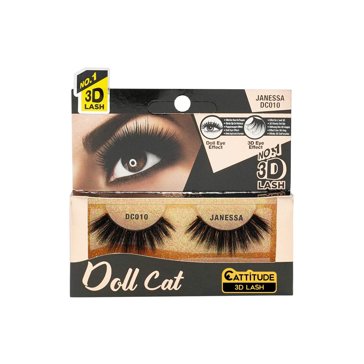 Ebin New York Doll Cat 3D Eye Lashes-Janessa - Beauty Bar & Supply