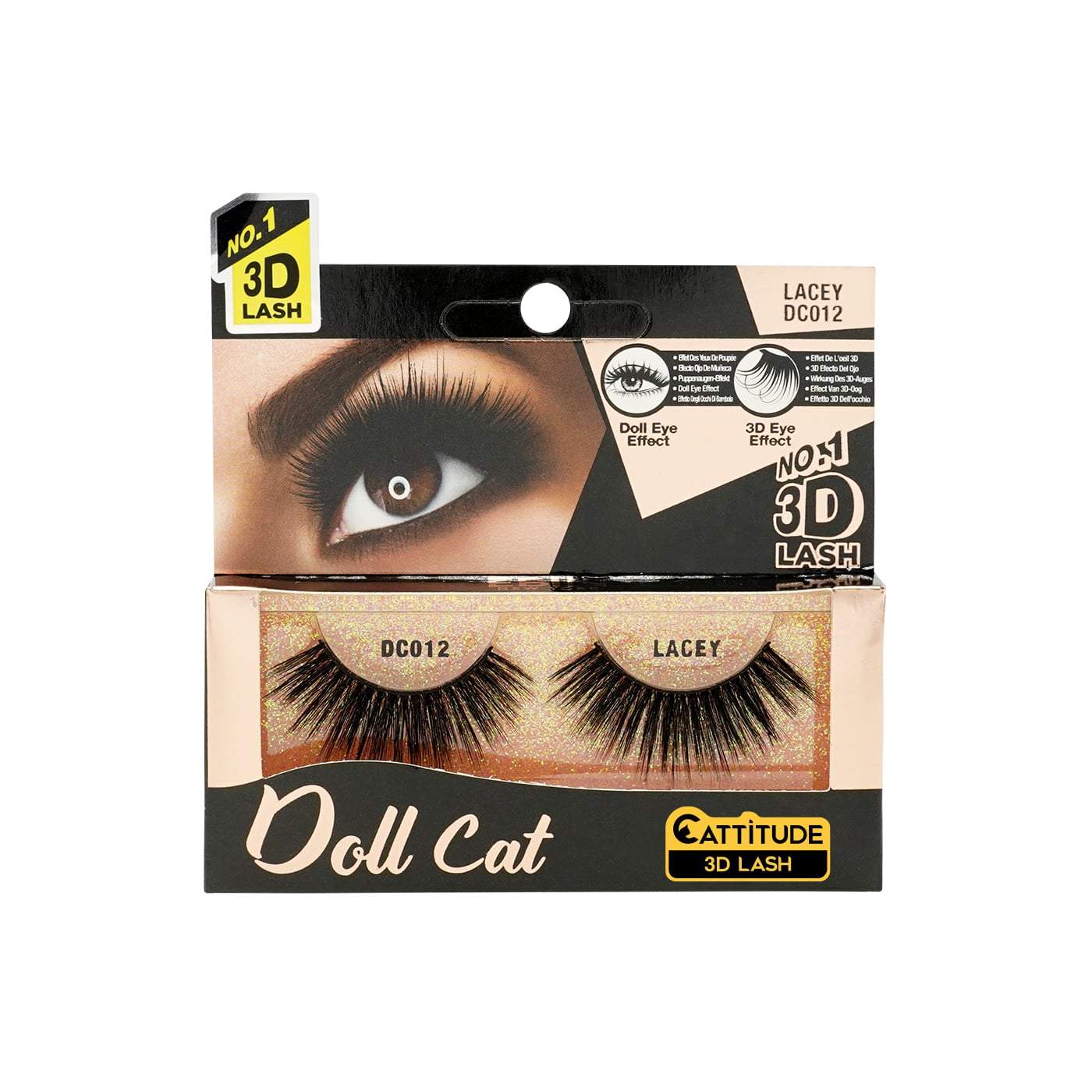 Ebin New York Doll Cat 3D Eye Lashes-Lacey - Beauty Bar & Supply