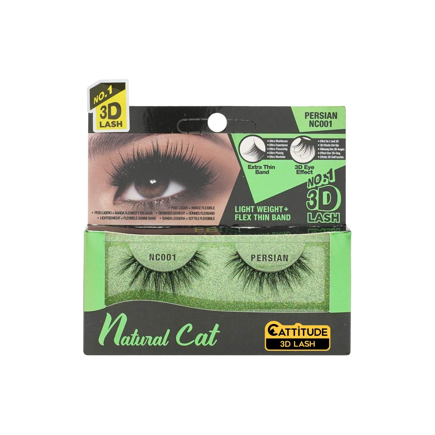 Ebin New York Natural Cat 3D Eye Lashes-Persian - Beauty Bar & Supply