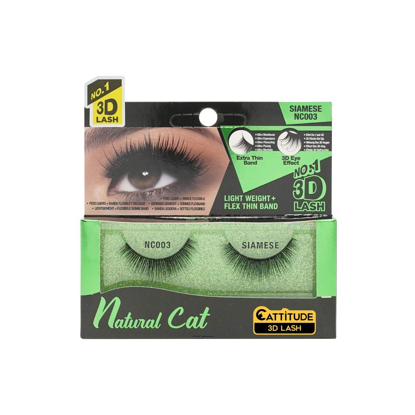 Ebin New York Natural Cat 3D Eye Lashes-Siamese - Beauty Bar & Supply