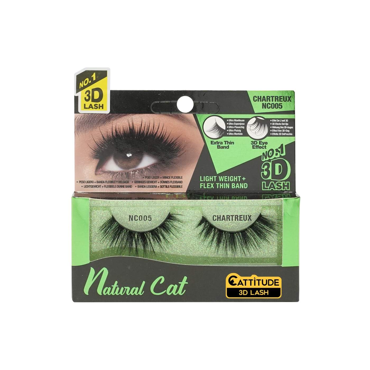Ebin New York Natural Cat 3D Eye Lashes-Chartreux - Beauty Bar & Supply