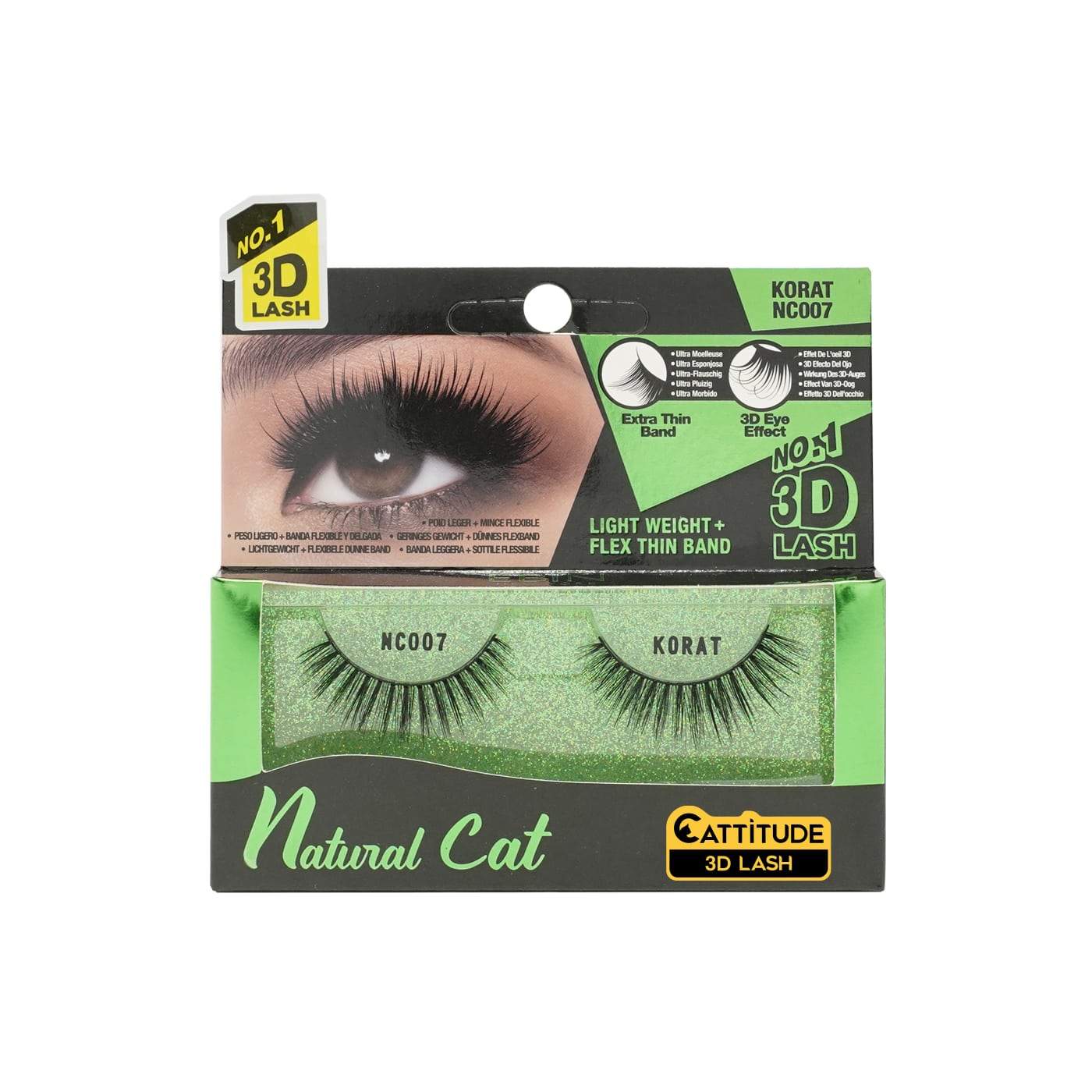 Ebin New York Natural Cat 3D Eye Lashes-Korat - Beauty Bar & Supply