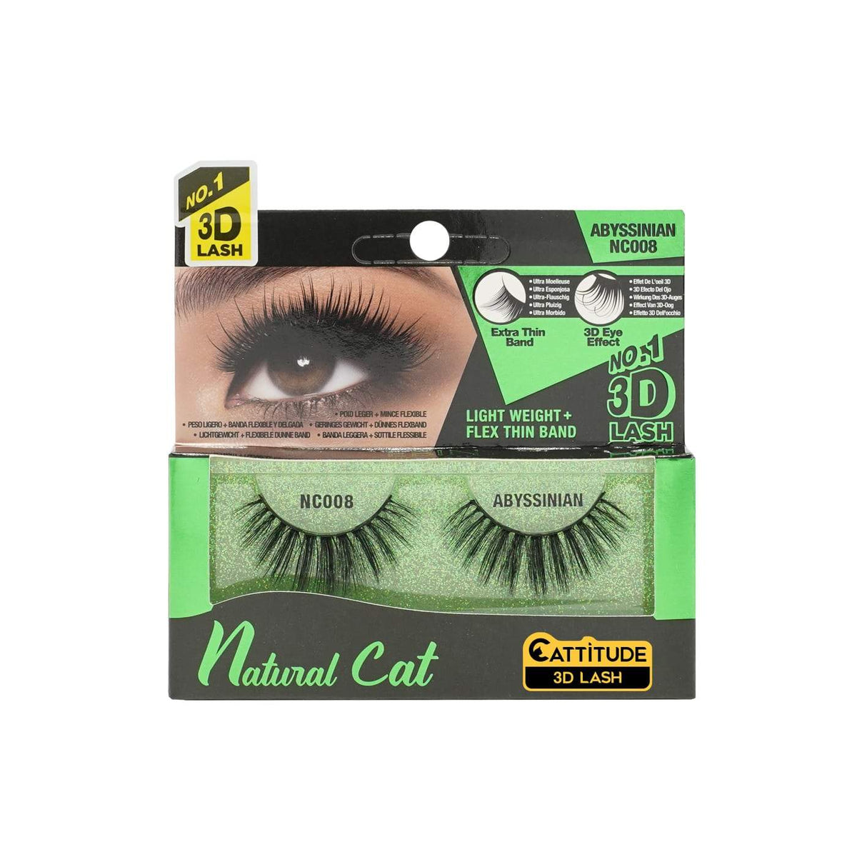 Ebin New York Natural Cat 3D Eye Lashes-Abyssinian - Beauty Bar & Supply