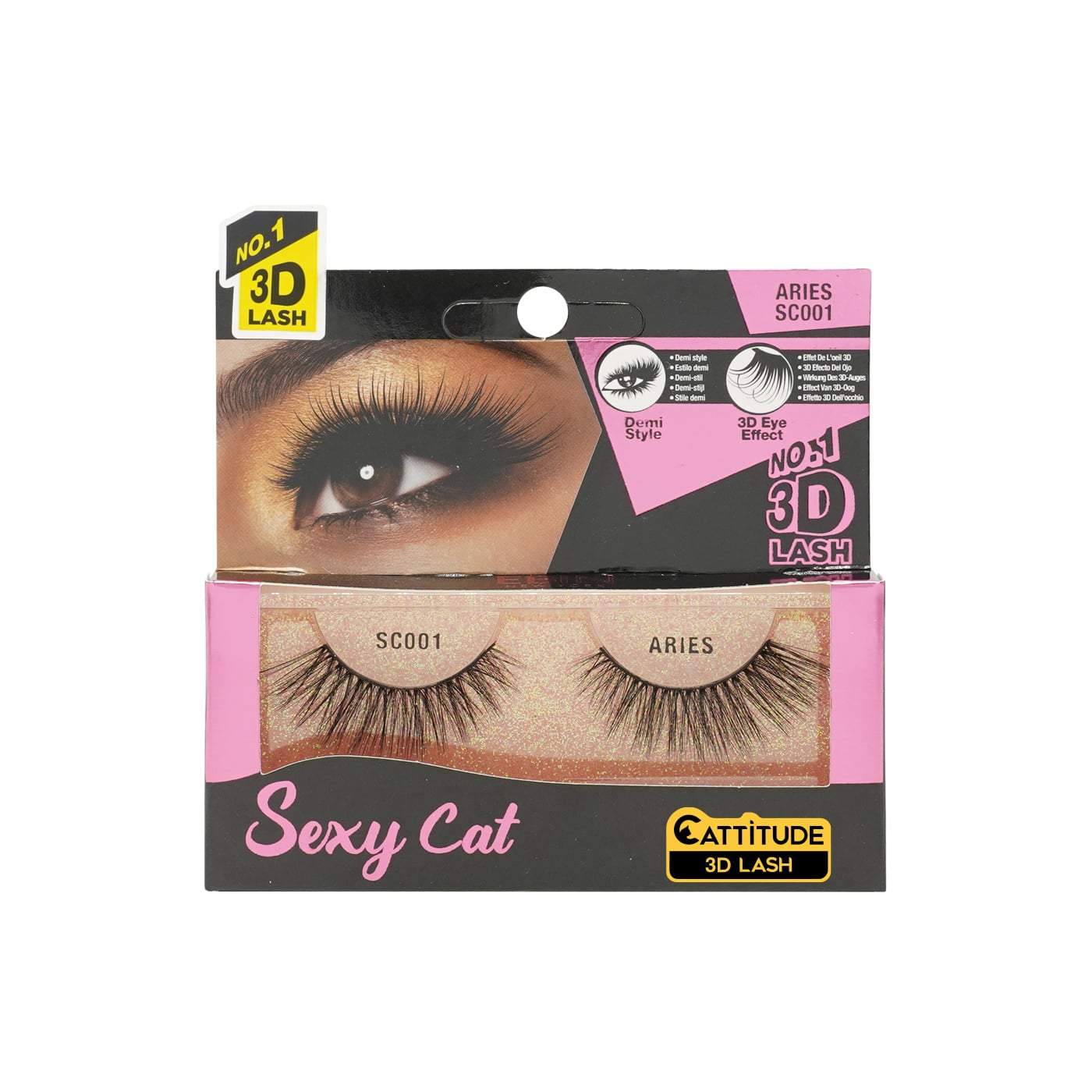 Ebin New York Sexy Cat 3D Eye Lashes-Aries - Beauty Bar & Supply