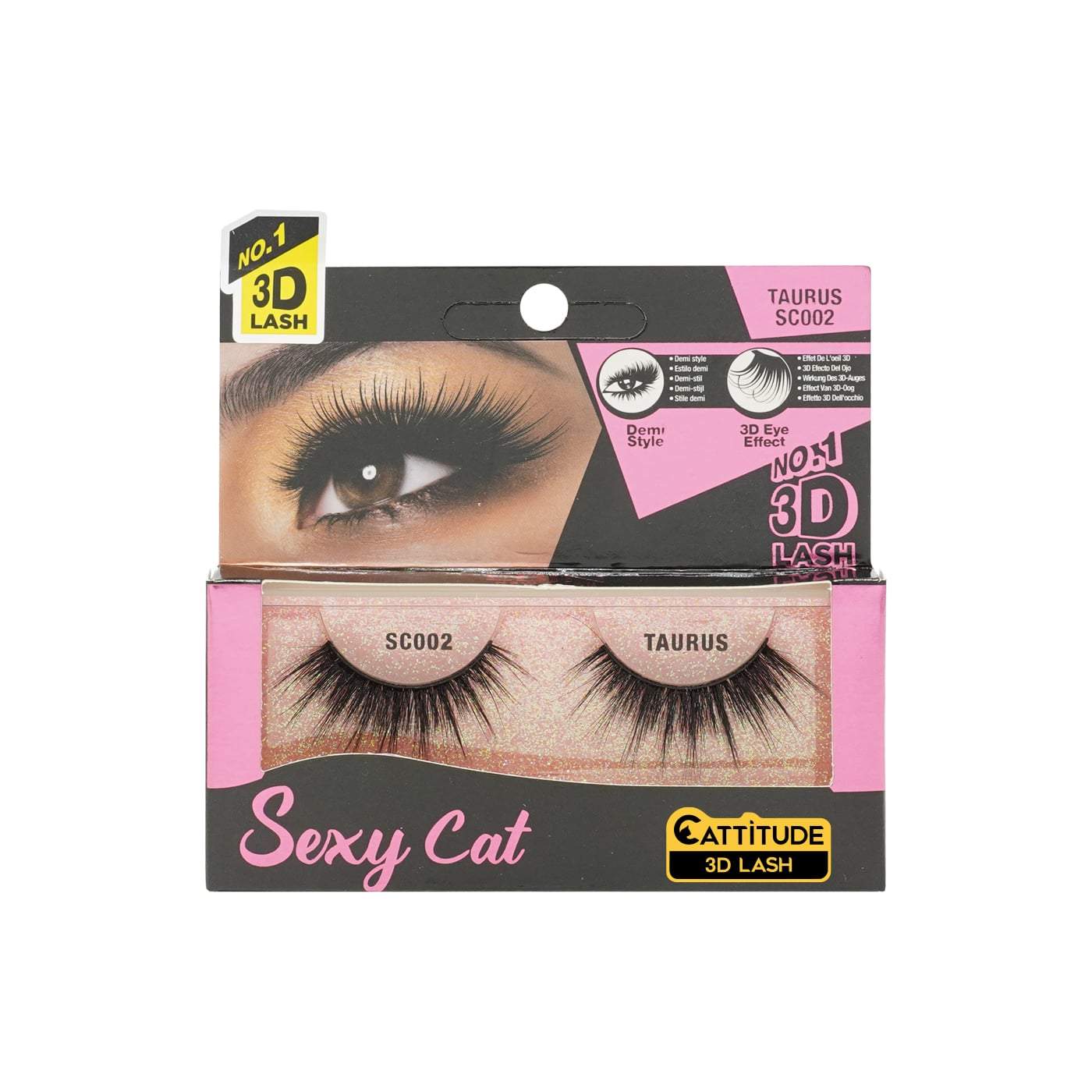 Ebin New York Sexy Cat 3D Eye Lashes-Taurus - Beauty Bar & Supply