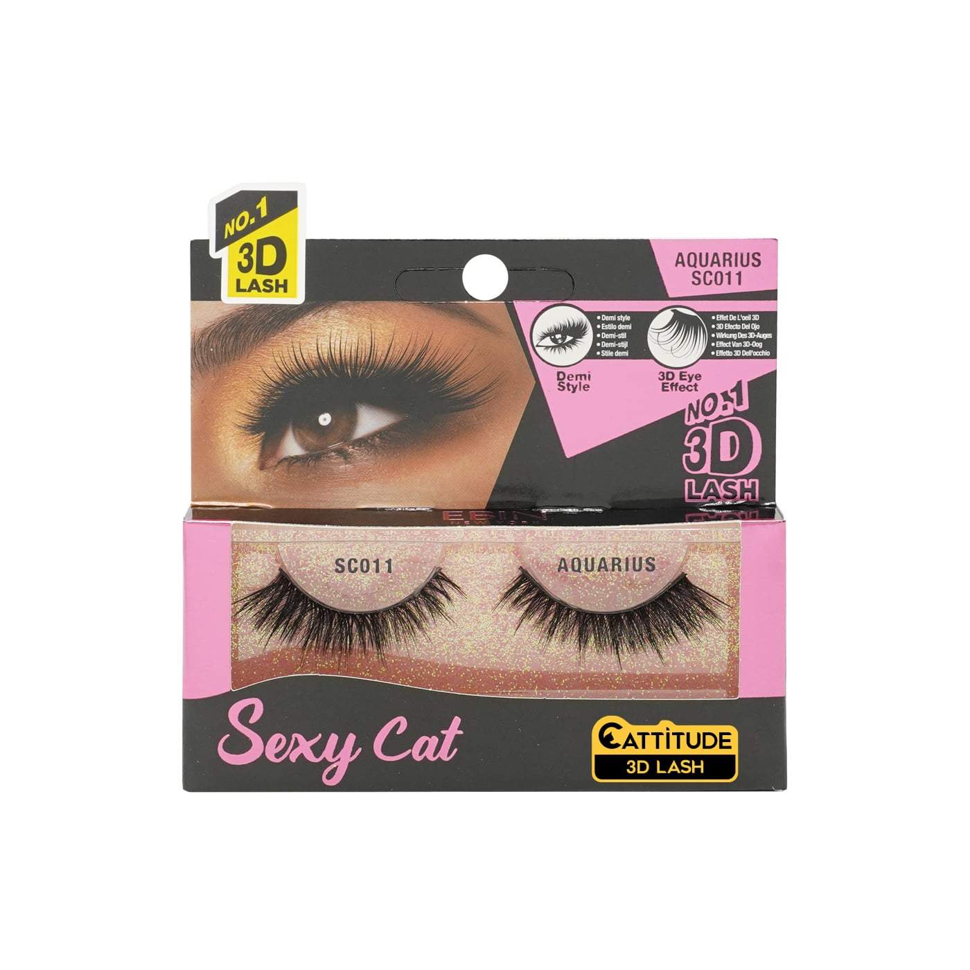 Ebin New York Sexy Cat 3D Eye Lashes-Aquarius - Beauty Bar & Supply