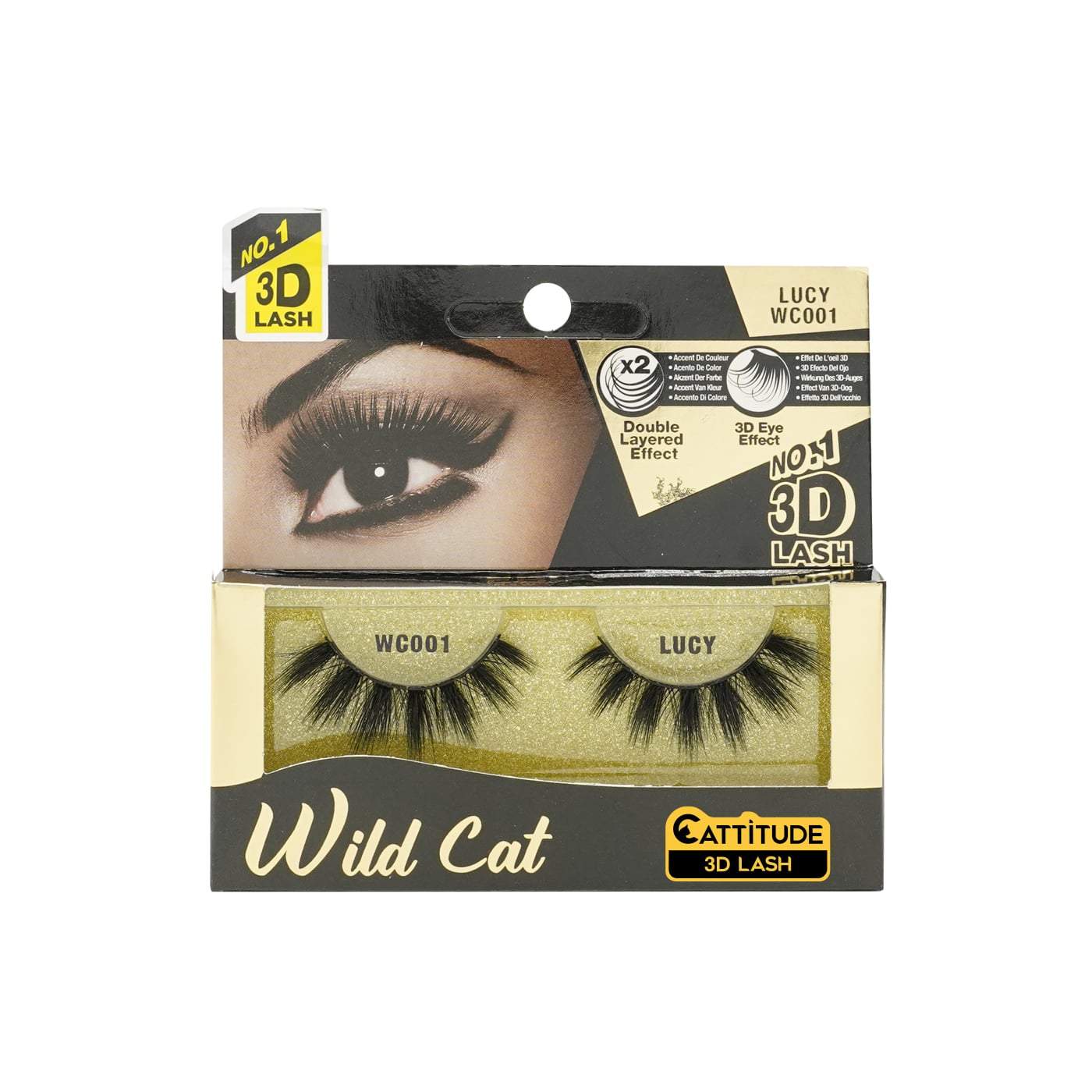 Ebin New York Wild Cat 3D Eye Lashes-Lucy - Beauty Bar & Supply