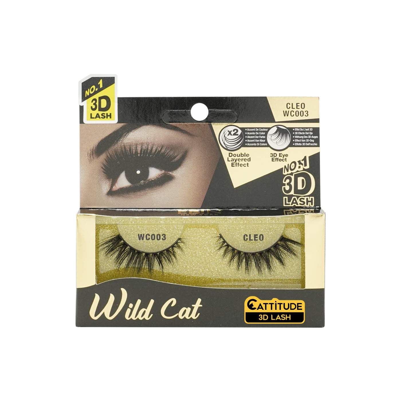 Ebin New York Wild Cat 3D Eye Lashes-Cleo - Beauty Bar & Supply