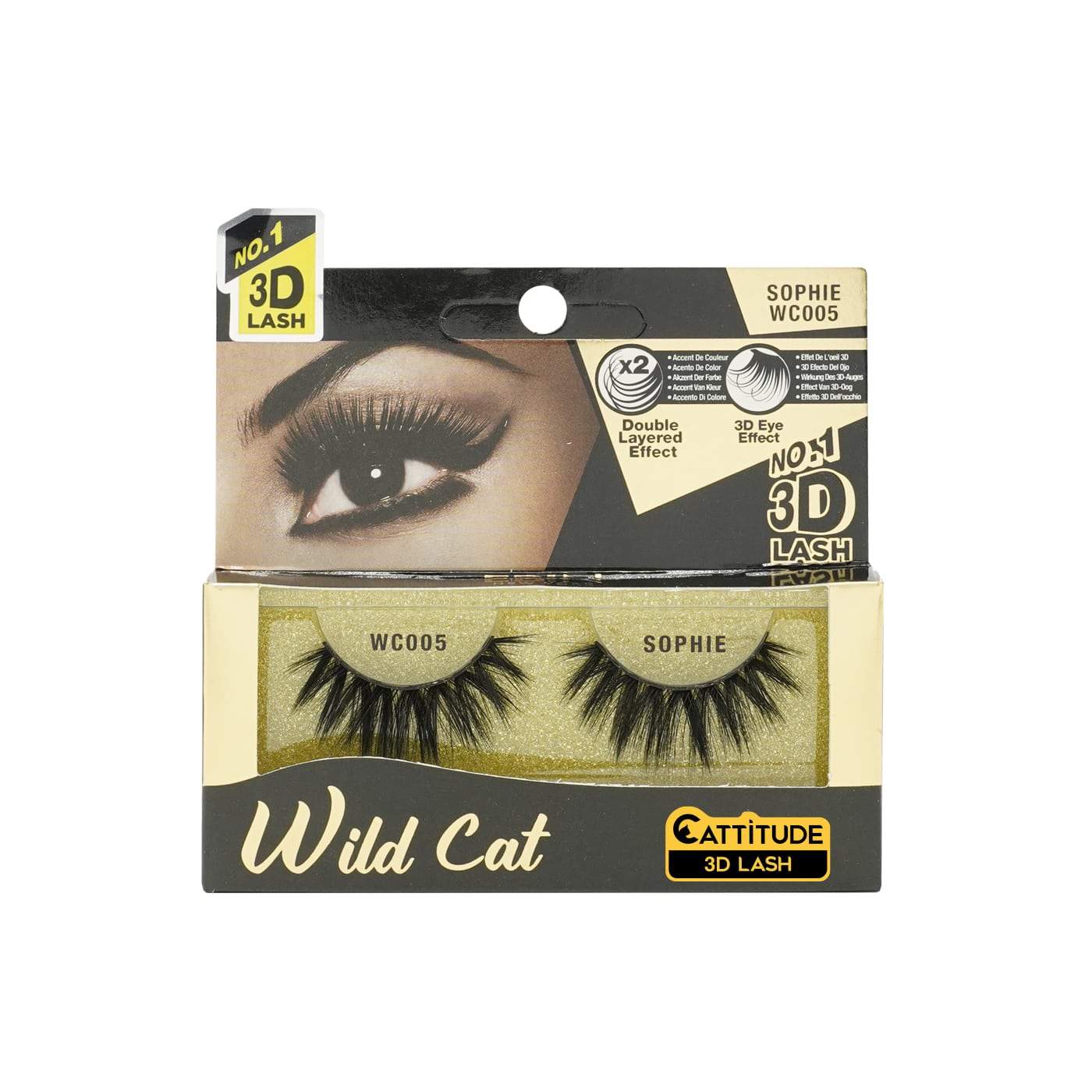 Ebin New York Wild Cat 3D Eye Lashes-Sophie - Beauty Bar & Supply