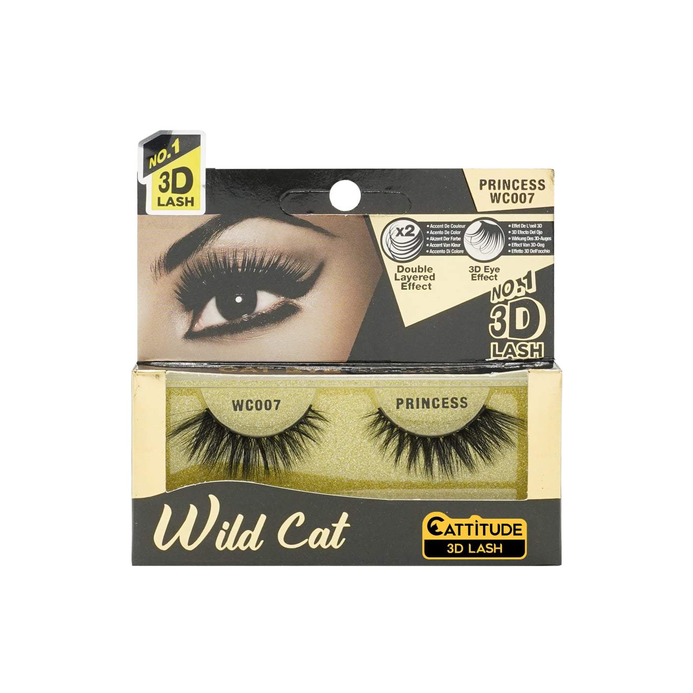 Ebin New York Wild Cat 3D Eye Lashes-Princess - Beauty Bar & Supply