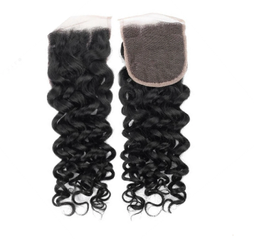 Lx Hair Collection Brazilian  Virgin Hair Grade 8 French Curly Lace Closure - Beauty Bar & Supply
