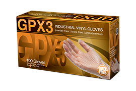 GPX3 Industrial Vinyl Gloves - Beauty Bar & Supply