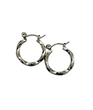 Earrings-Silver Hoops Fashion - Beauty Bar & Supply