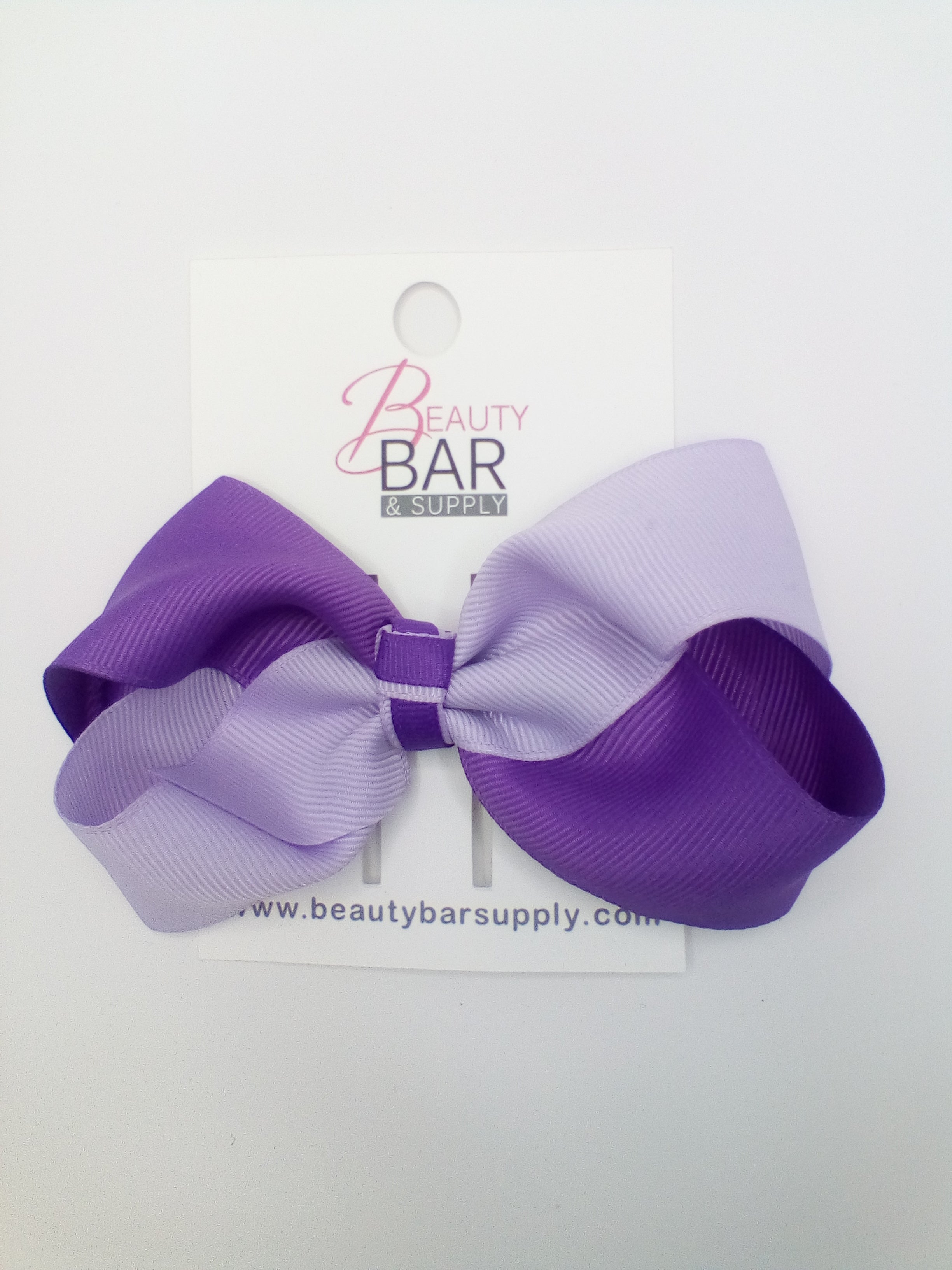 Fabric 3&quot; Violet Bow - Beauty Bar & Supply