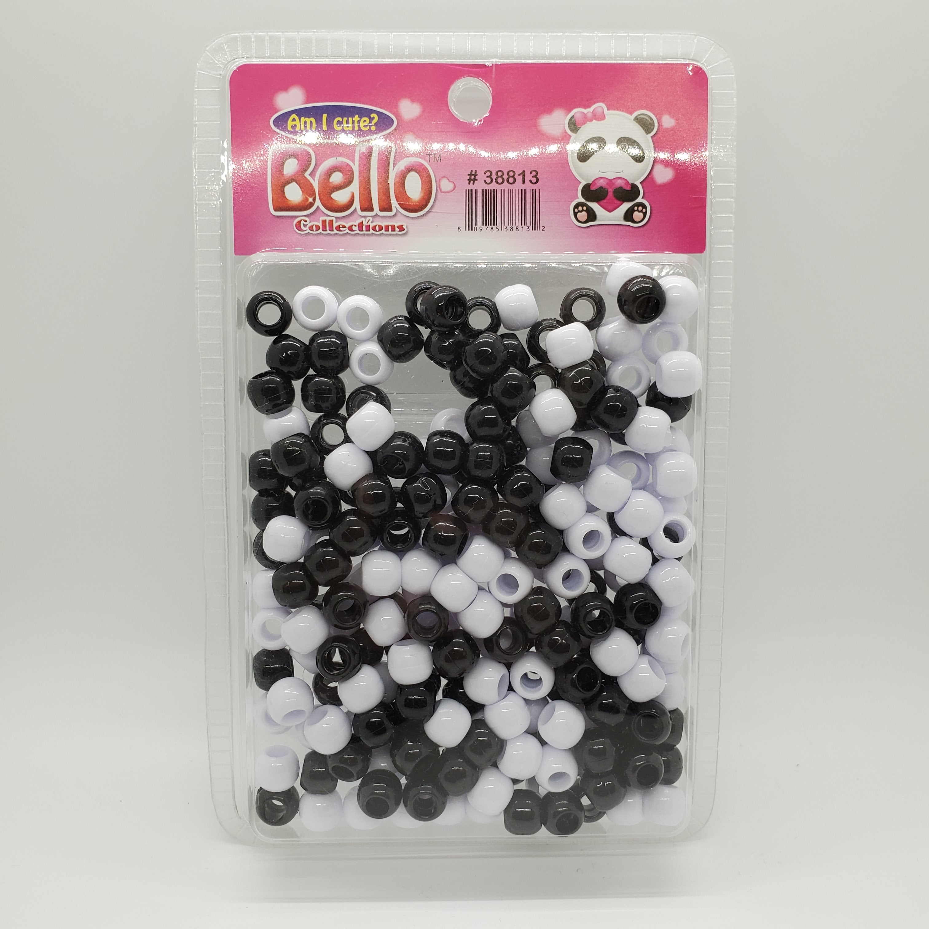 Bello Collections Jumbo Beads Black/White #38813 - Beauty Bar & Supply
