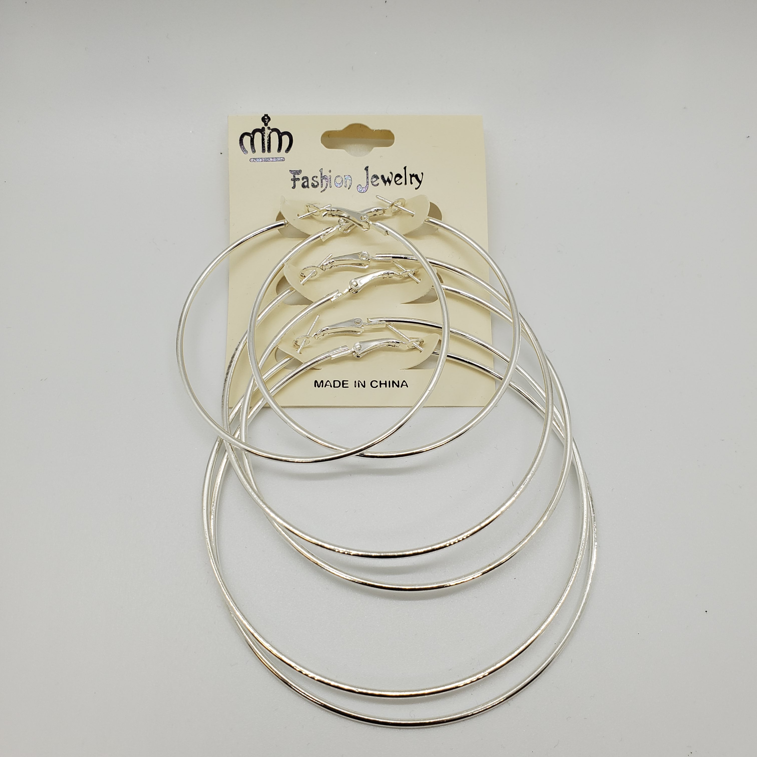 Fashion Jewelry Sliver Hoops-3pack - Beauty Bar & Supply