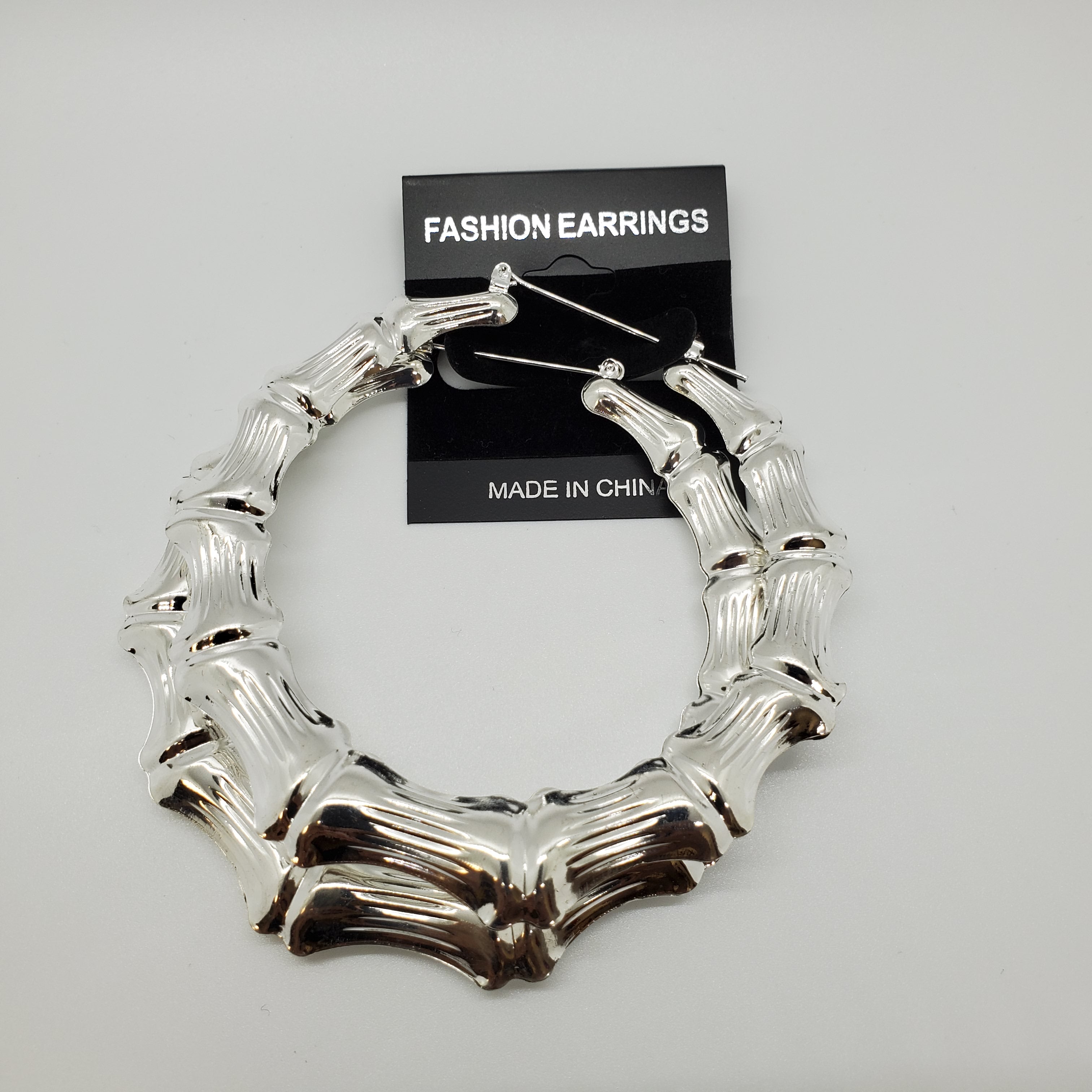 Fashion Earrings 2.5 Round Bamboo - Beauty Bar & Supply