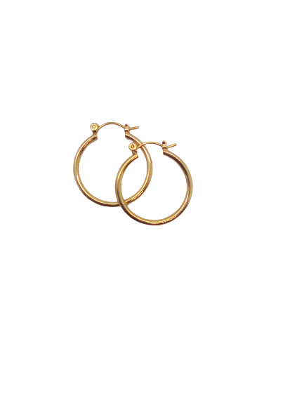 24KT Gold Plated Pincatch Hoop Earrings NPK108 - Beauty Bar & Supply