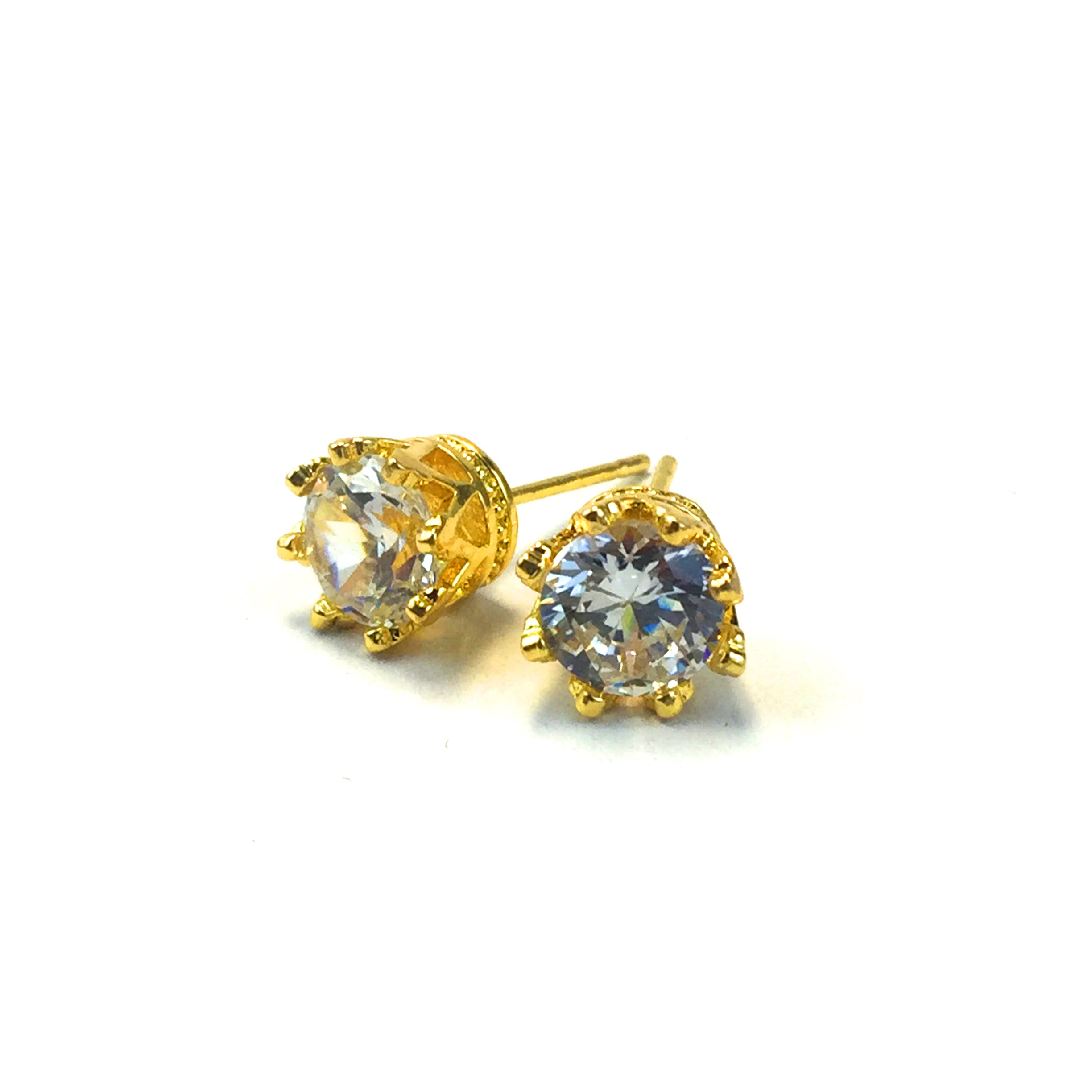 Diva Crown CZ Earrings CCGR07 - Beauty Bar & Supply