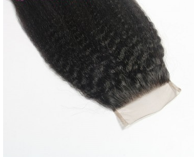 Lx Hair Collection Brazilian Kinky Straight Virgin Human Hair Grade 8 Closure - Beauty Bar & Supply