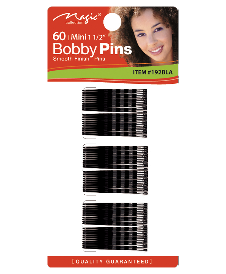 Magic Collection 60 ct Black Bobby Pins 192 BLA - Beauty Bar & Supply