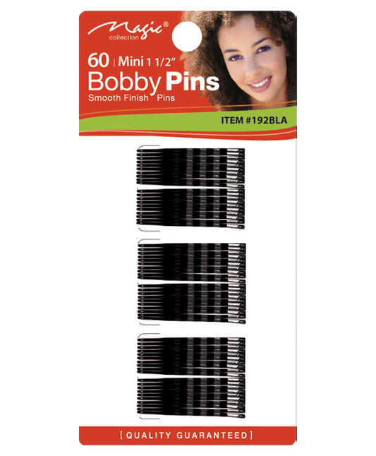 Magic Collection 60 ct Black Bobby Pins 192 BLA - Beauty Bar & Supply
